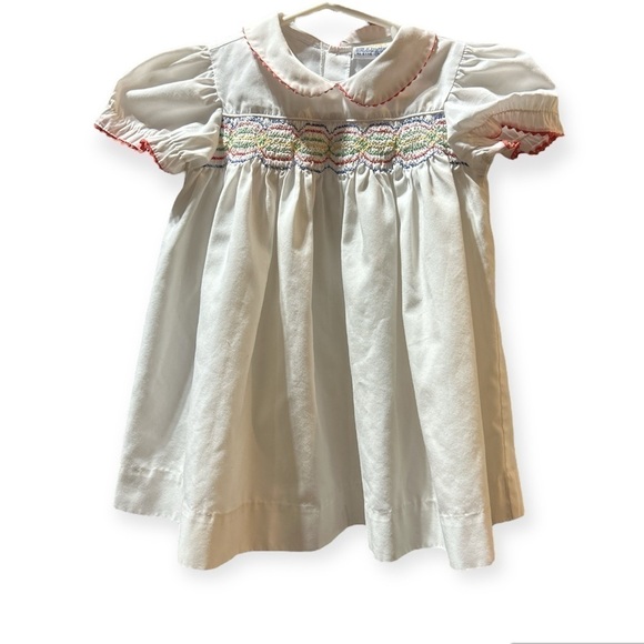 Vintage Cherubs Dress Baby Girls Size 18 months Smocked - Picture 1 of 10